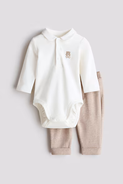 H&M Комплект из 2 предметов с вышивкой