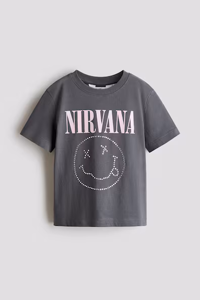 H&M Хлопковая футболка с принтом