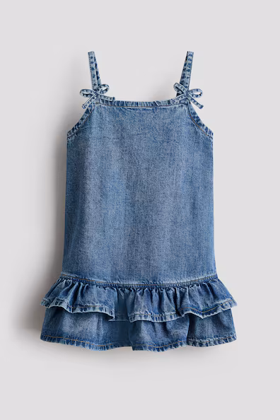 H&M Джинсовое платье с бантом
