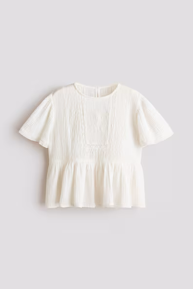 H&M Блузка из муслина с английской вышивкой