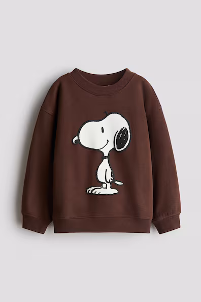H&M Свитшот с принтом и теплой подкладкой