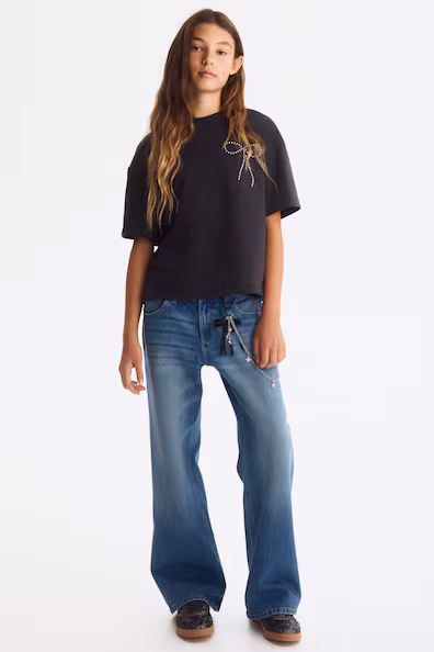 H&M Джинсы BAGGY FIT с расклешёнными штанинами