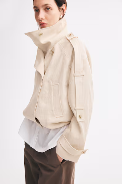Комфортное пальто-габардин oversize- Заказать в России