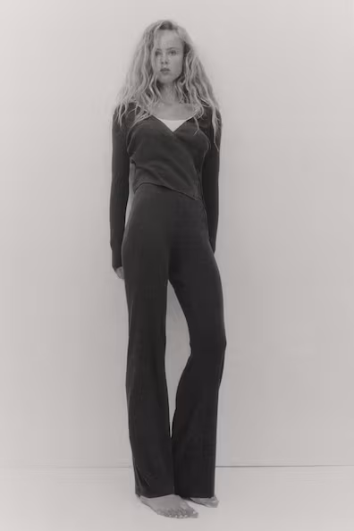 Брюки из в рубчик h&m