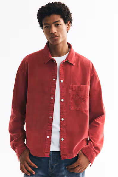 Рубашка из вельвета relaxed fit h&m- Заказать в России