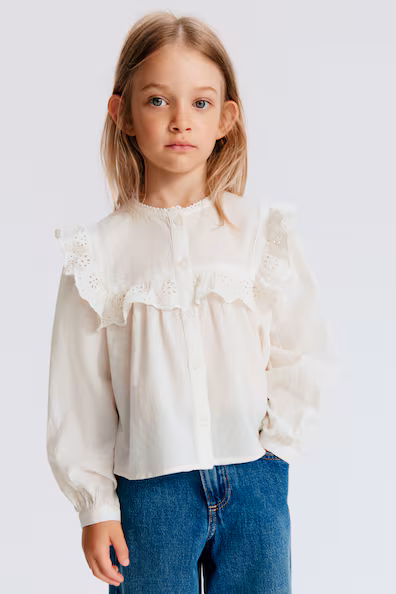 Хлопковая блузка с оборками h&m- Заказать в России
