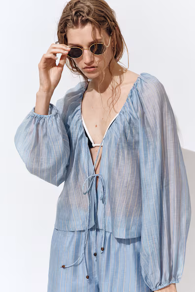 H&M Шорты на резинке из льняной смеси