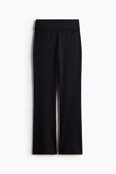 H&M Расклешённые брюки из флисового джерси