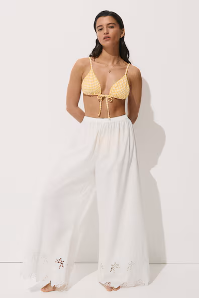 H&M Широкие пляжные брюки из поплина
