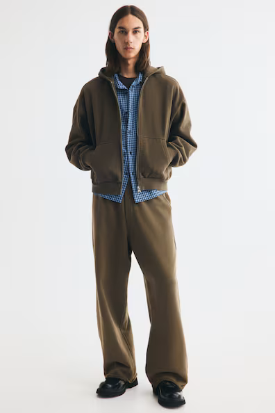 Комфортные тренировочные хлопковые брюки h&m