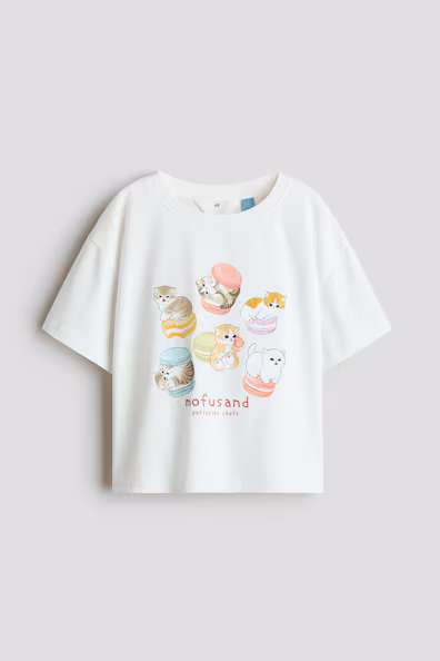 Футболка из хлопка с принтом- Заказать в России