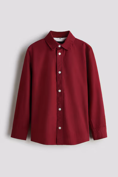 Хлопковая рубашка h&m