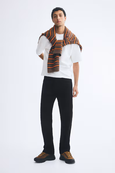 Брюки из хлопкового вельвета regular fit h&m- Заказать в России