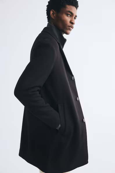 Длинное пальто с однобортной застежкой h&m
