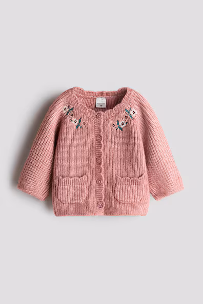 Вязаный кардиган с вышивкой h&m- Заказать в России