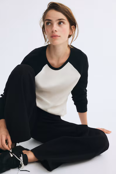 Брюки из хлопкового саржи baggy fit h&m- Заказать в России