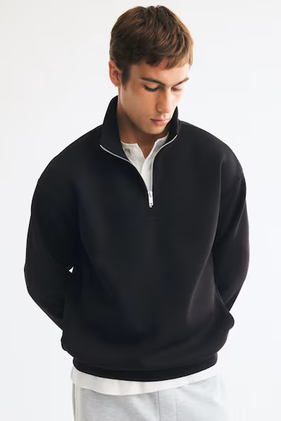 Свитшот на молнии комфортного кроя relaxed fit- Заказать в России