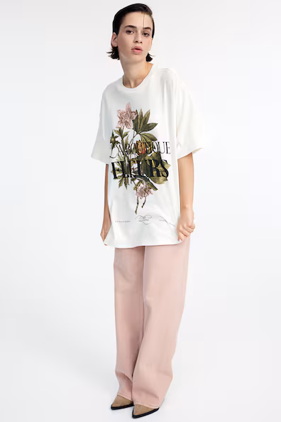 OVERSIZE футболка с принтом