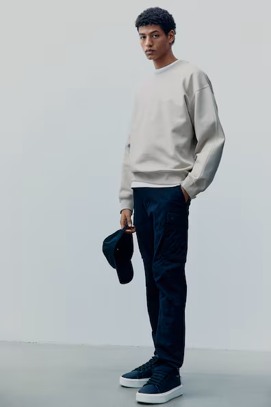 Брюки-карго из ткани рипстоп SLIM FIT