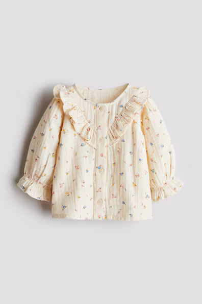BLUSA из хлопка с деталями оборками