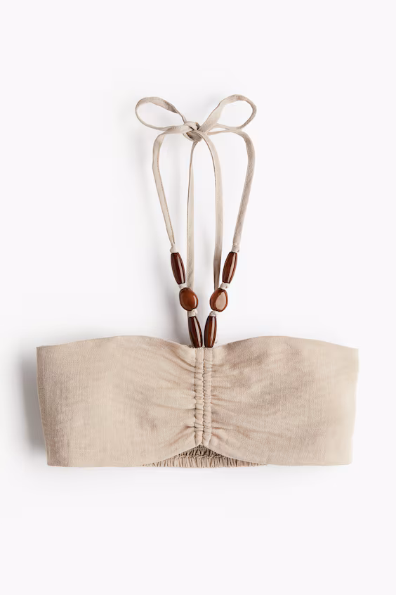 Топ для пляжа с бусинами