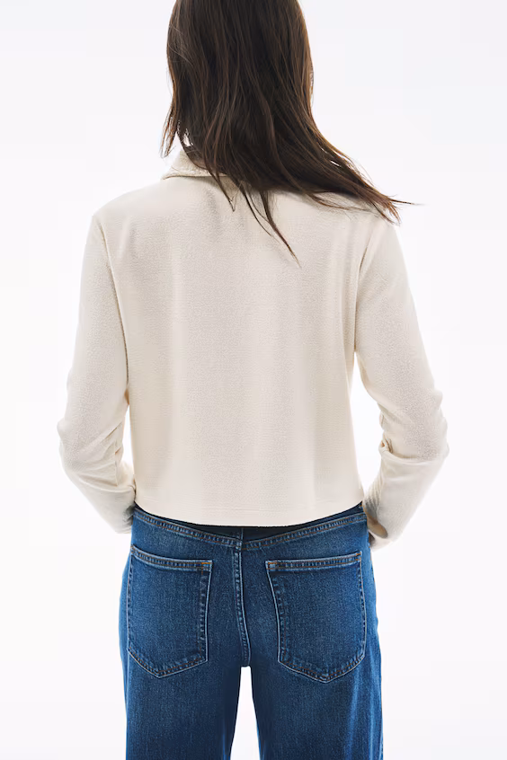 Кардиган из плотного трикотажа с воротником