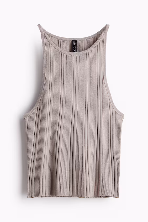 Топ без рукавов из рубчика