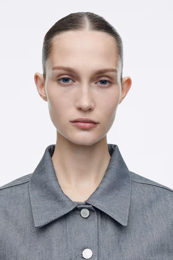 Оверсайз куртка из сырой джинсы