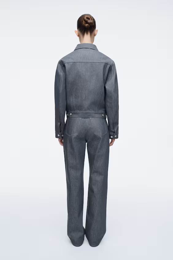 Оверсайз куртка из сырой джинсы