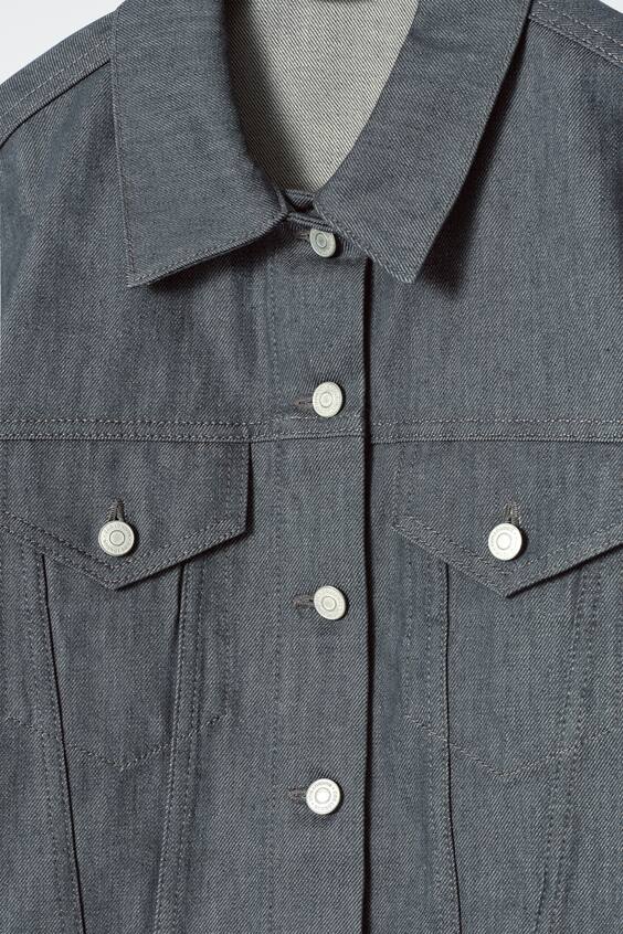 Оверсайз куртка из сырой джинсы