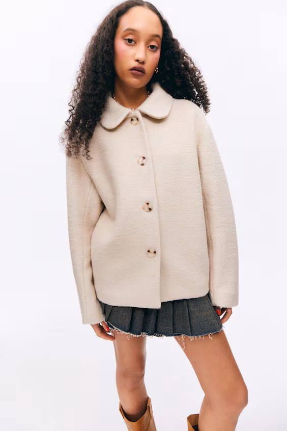 Пальто из шерстяной смеси с пуговицами