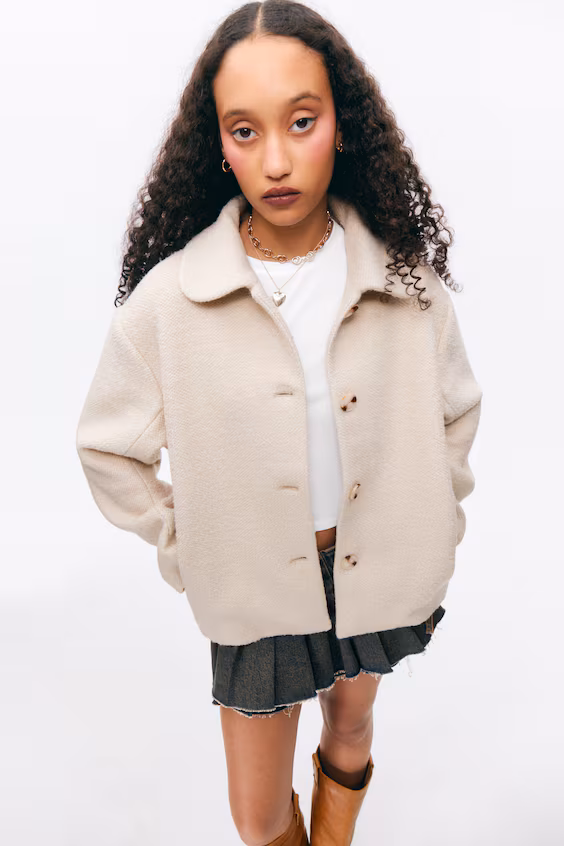 Пальто из шерстяной смеси с пуговицами