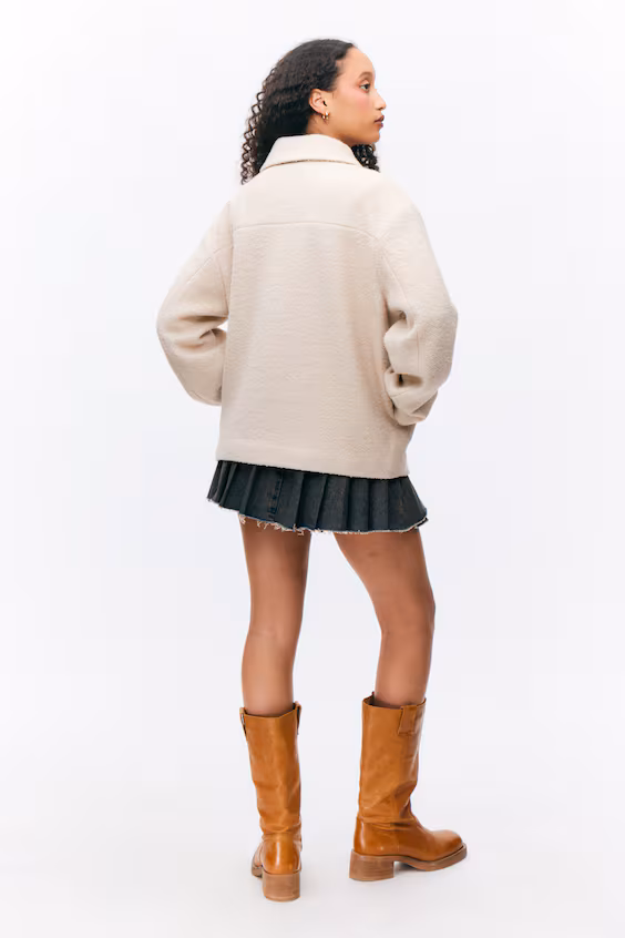 Пальто из шерстяной смеси с пуговицами