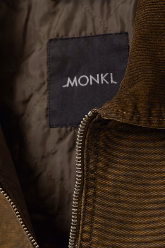 Пальто из хлопкового холста с утеплением