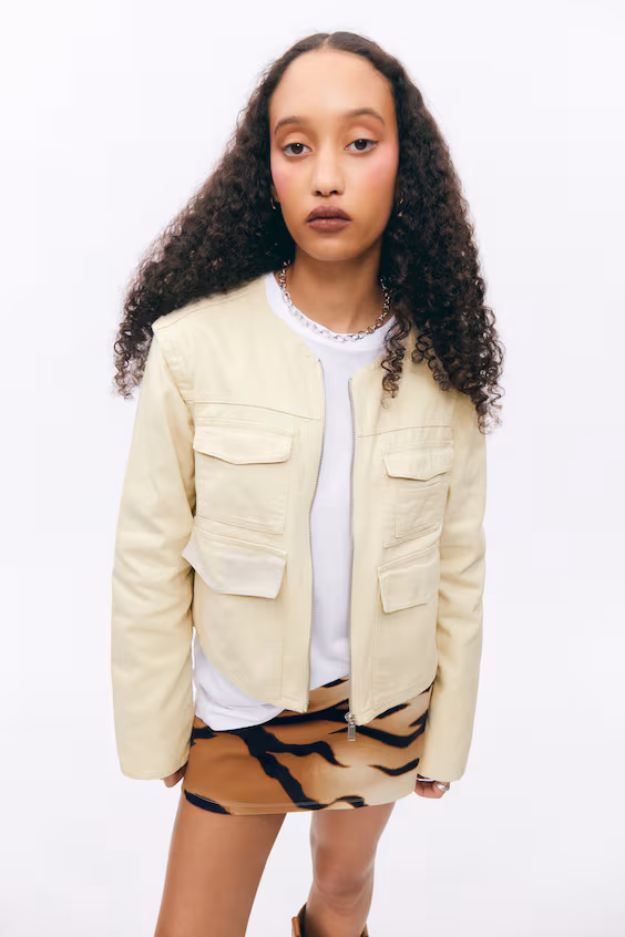 Куртка из хлопка с отстегивающимися рукавами