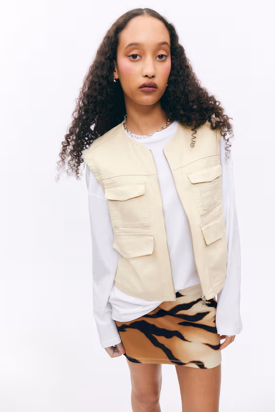 Куртка из хлопка с отстегивающимися рукавами