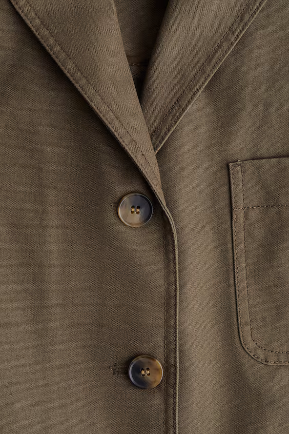 Плащ из хлопковой льняной ткани