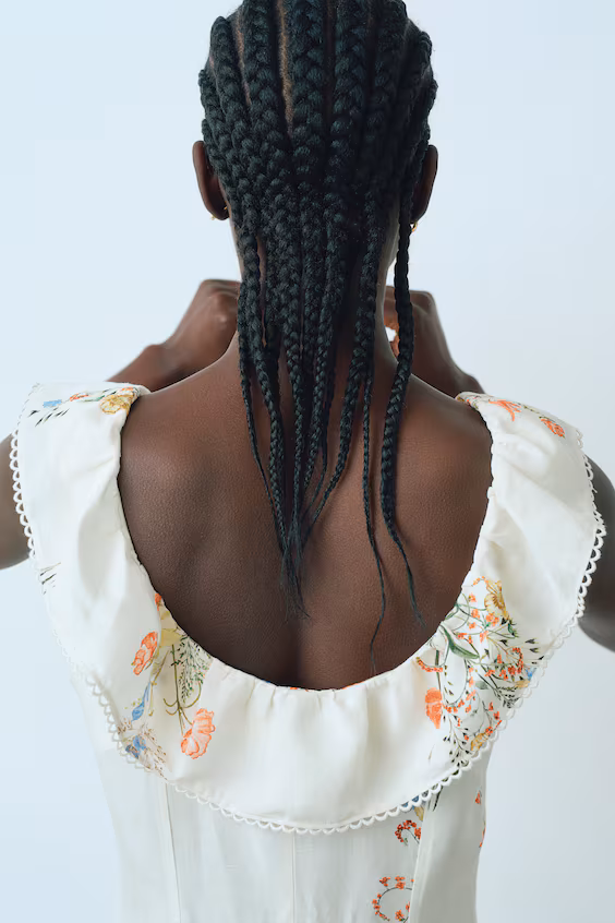 Платье из льняной смесовой ткани