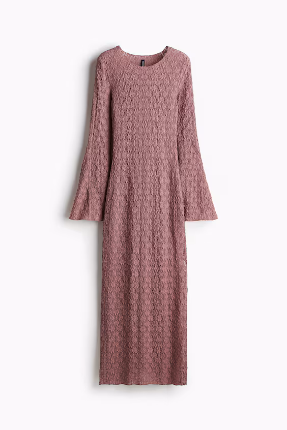 Платье в приталенном стиле из джерси с жаккардовым узором