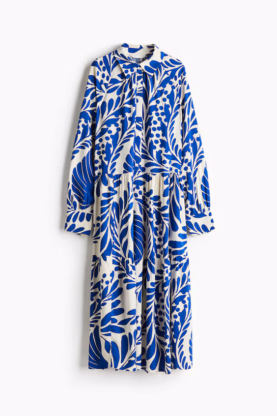 Рубашечное платье из вискозы
