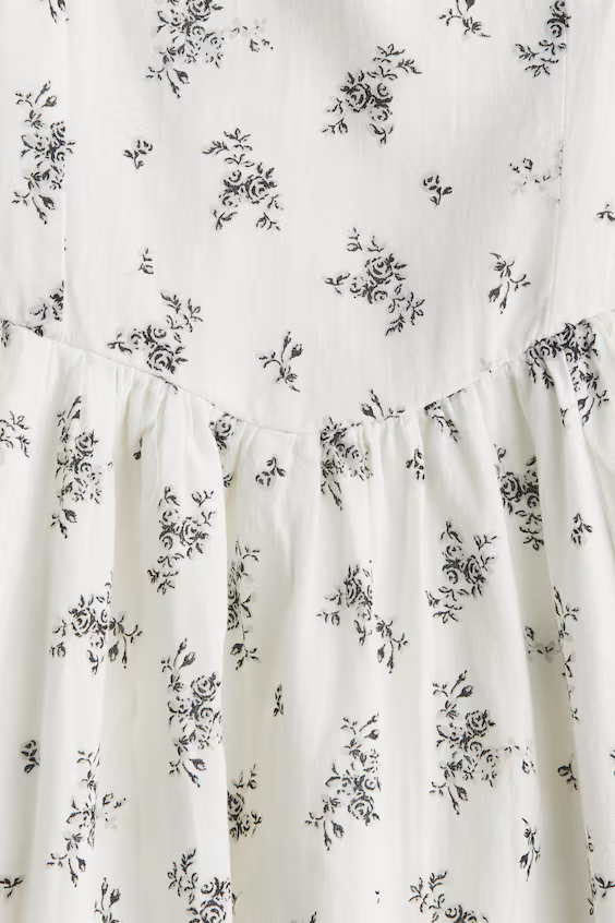 Платье из хлопка с объемной юбкой