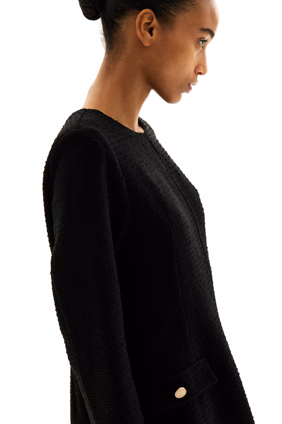 Платье из ткани букле