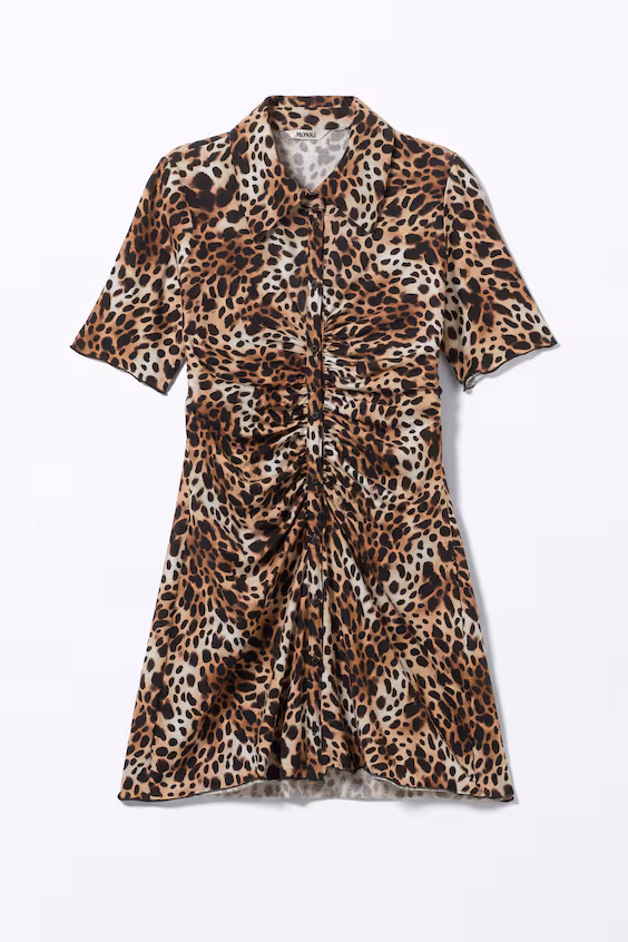 Платье рубашечное короткое с короткими рукавами