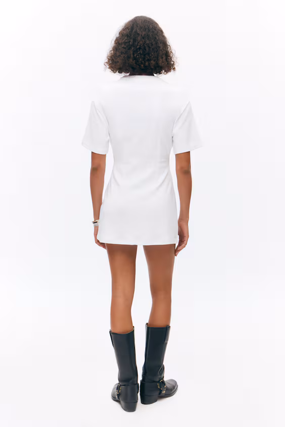 Структурированное мини платье-футболка