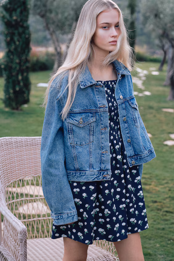 Платье из поплина с резинкой smock