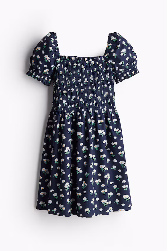 Платье из поплина с резинкой smock