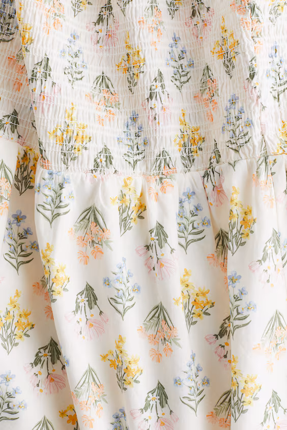 Платье из хлопка с объемными рукавами