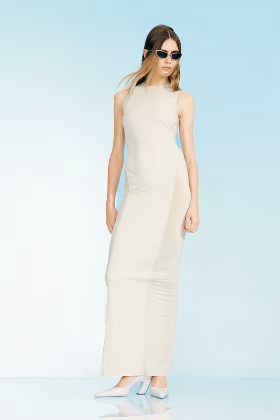 Платье с прозрачными секциями