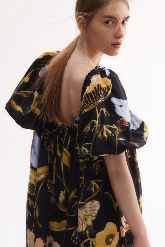 Платье макси с квадратным вырезом