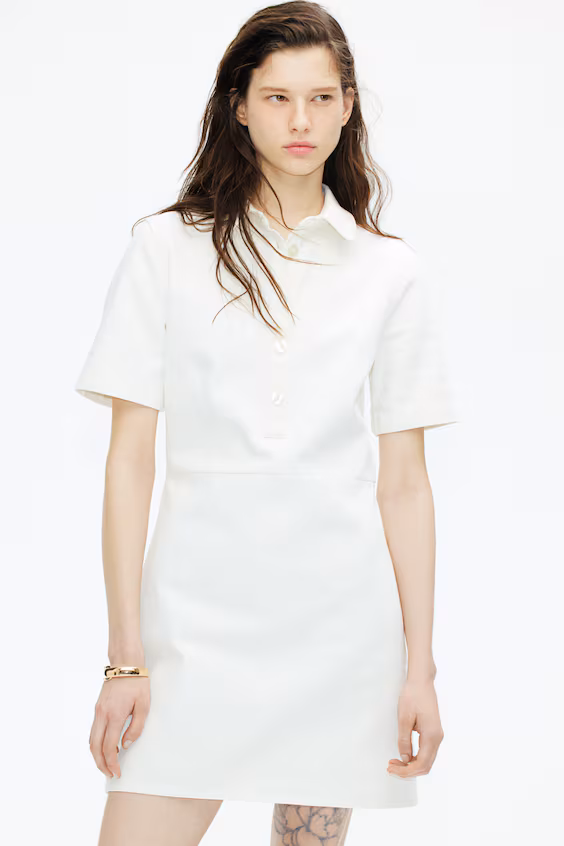 Платье из джинсы с воротником